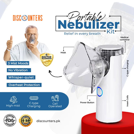 Portable Mesh Nebulizer Machine for Adults and Kids 60 % off